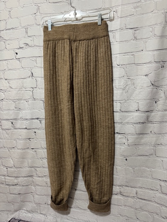 Free People retail $68 Intimately Ribbed Sweater Knit Drawstring Pants - Camel - Picture 5 of 6